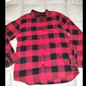 Vans Off The Wall Button Down Black/Red Flannel